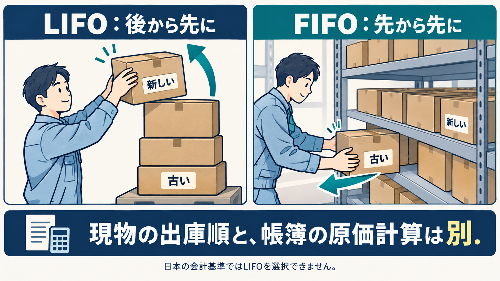 LIFOとは？後から入れたものを先に出す考え方