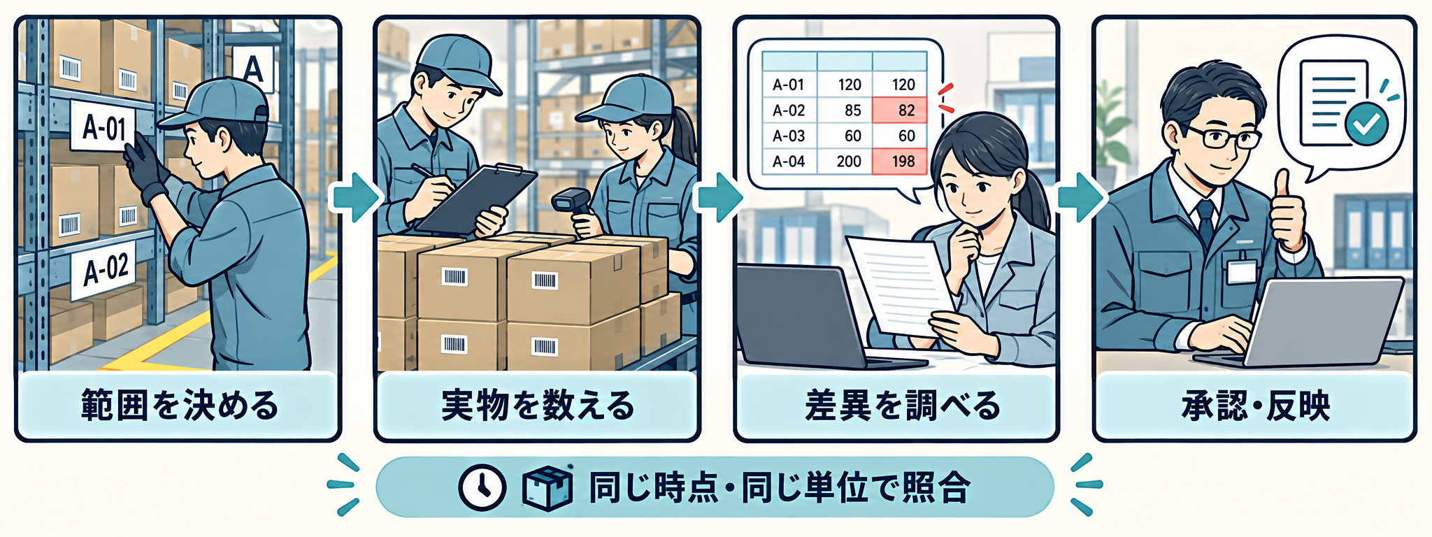 棚卸とは？数量・状態と記録を確かめる業務